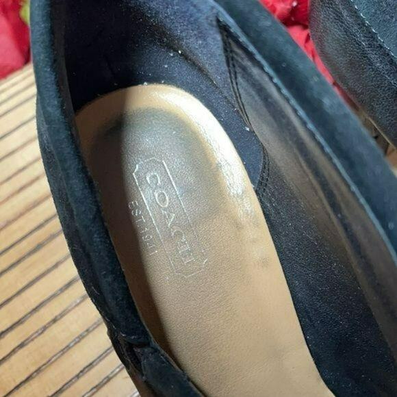 Coach Black Annika Leather Suede Ankle Booties 7.5 - Picture 4 of 7